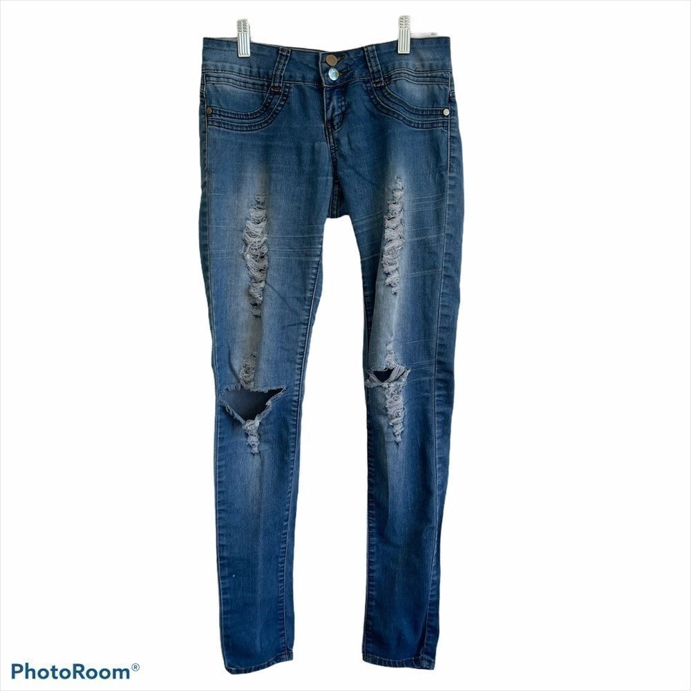 ‎VIP Jeans Super Skinny Med Wash, Size 3/4